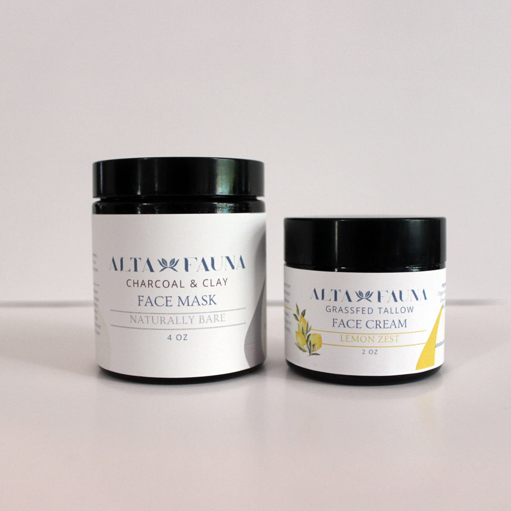 Alta Fauna Facial Bundle — complete natural tallow skincare set for cleansing, toning, and moisturizing