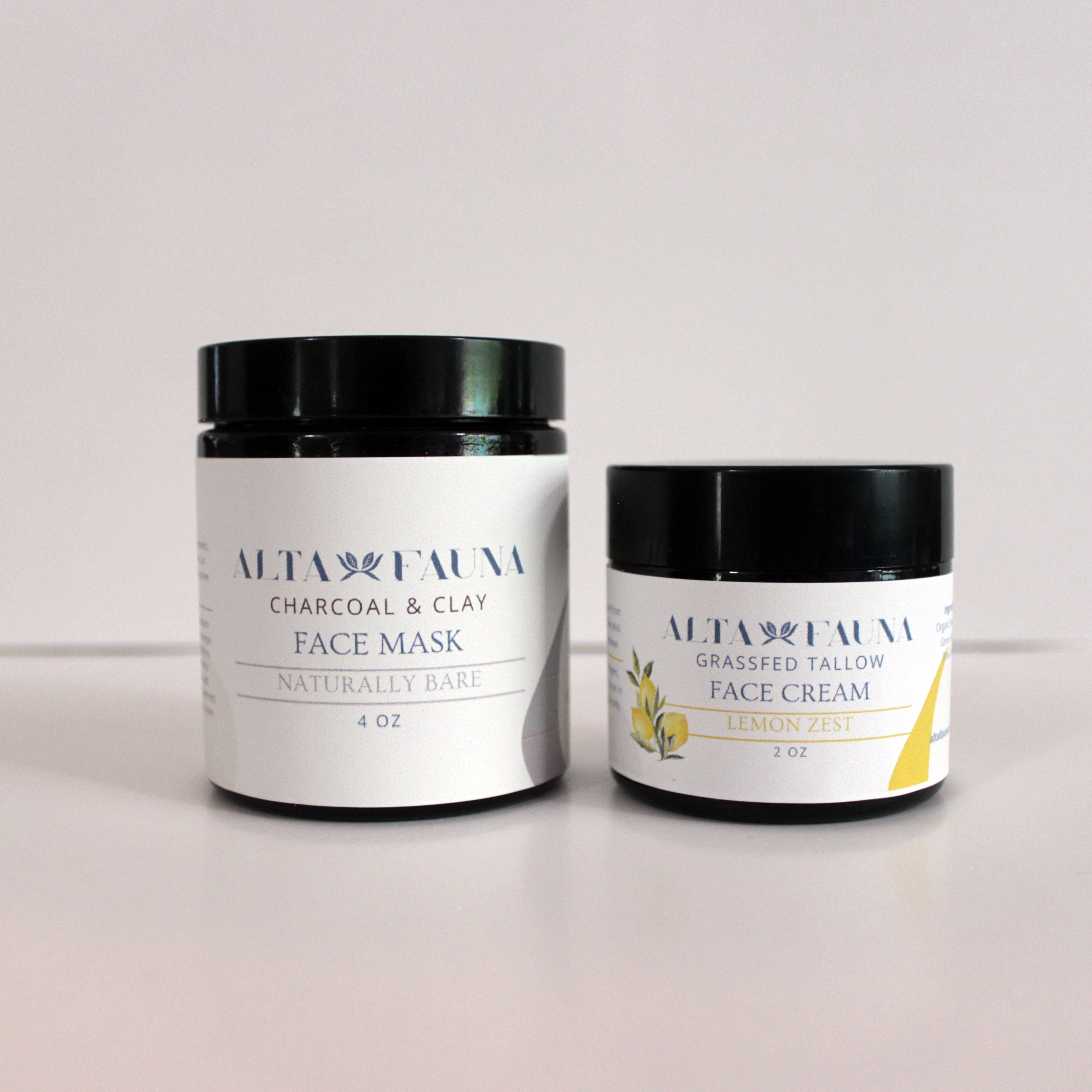 Alta Fauna Facial Bundle — complete natural tallow skincare set for cleansing, toning, and moisturizing
