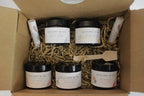 Alta Fauna Complete Bundle with tallow lotion, face cream, deodorant, sun shield, and lip balm arranged in a box